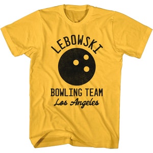 Big Lebowski Bowling Team Los Angeles Men&#39;s T Shirt Adult Tees