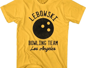 Big Lebowski Bowling Team Los Angeles Men's T Shirt Adult Tees