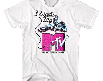 MTV I Want My Astronaut Men's T Shirt Adult Tees