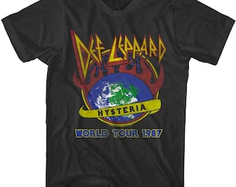Def Leppard Hysteria Earth Tour 1987 Adult T-Shirt