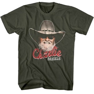 Charlie Daniels Bearded Cowboy Adult T-Shirt