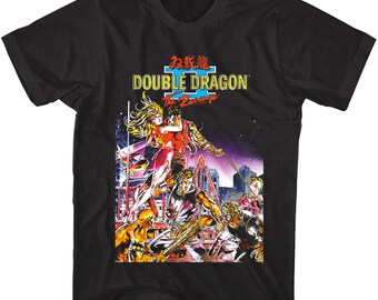 Double Dragon T-shirt Men's Original Game Cover Technos Japan 1987