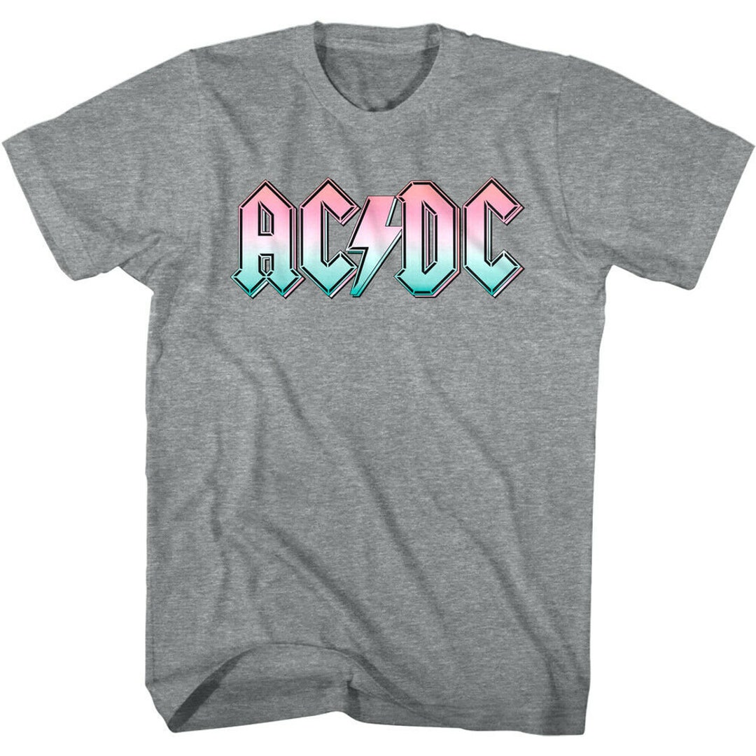 ACDC Shirt Pastel Logo Adult T-shirts AC/DC Rock Music Band Merch ...