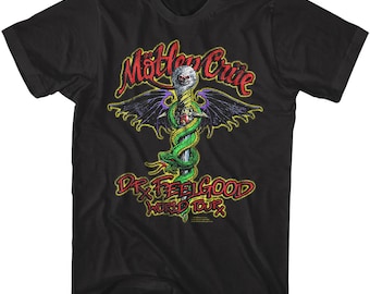 Motley Crue Dr Feelgood World Tour Men's T Shirt Adult Tees