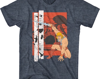 He-Man Defending Castle Grayskull Men's T Shirt Adult Tees