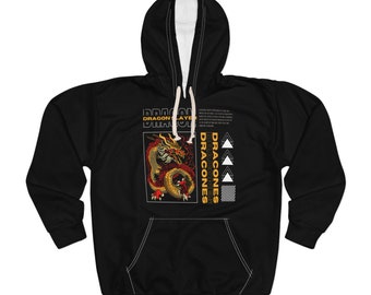 Unisex-Pullover-Hoodie (AOP) DRAGON