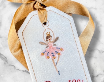 Personalized Sugarplum Fairy Nutcracker Stocking Tag