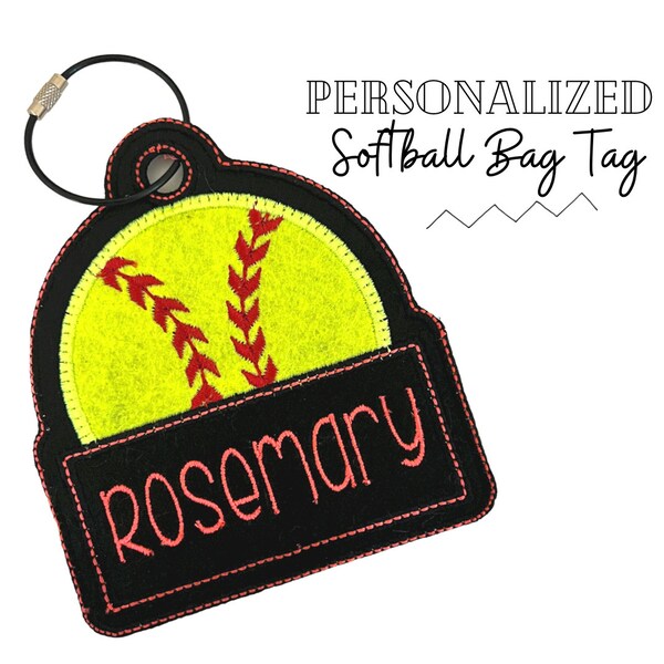 Embroidered Softball Etsy
