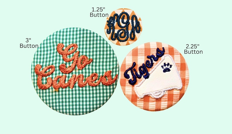 Embroidered Button Template- 3 Sizes! - Etsy