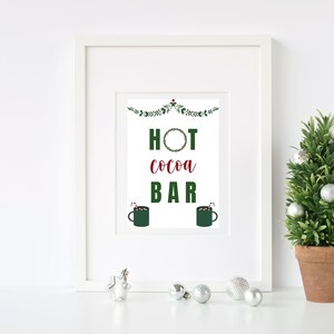 Hot Cocoa Bar digital sign - christmas - hot chocolate - sign