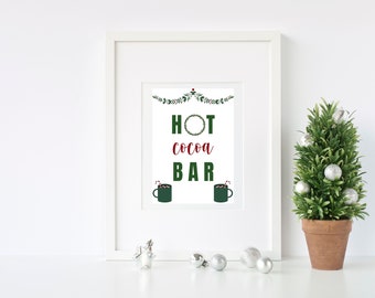 Hot Cocoa Bar digital sign - christmas - hot chocolate - sign