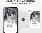 Envelope Opening Save the Date Video, Editable Canva Template, Animated Digital Wedding Announcement, Mobile MP4 Invite