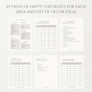 Wedding Decor Checklist Template for Aesthetic Wedding Planning. Wedding Decor Template. Editable canva creative template. image 2