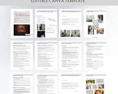 Professional Wedding Coordinator Day of Services Proposal Template, Day of Wedding Planner business Canva Template