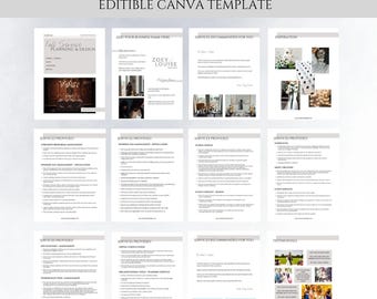 イベントプランナーサービス提案Canvaテンプレート、ウェディングプランナー、コーディネータービジネスCanvaテンプレート（結婚式やイベント用）