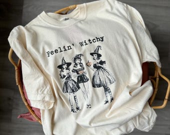 Feelin Witchy Shirt | Witch Shirt | Feelin Witchy | Halloween Shirt | Halloween Tee | Relatable Apparel | Comfort Colors Shirt