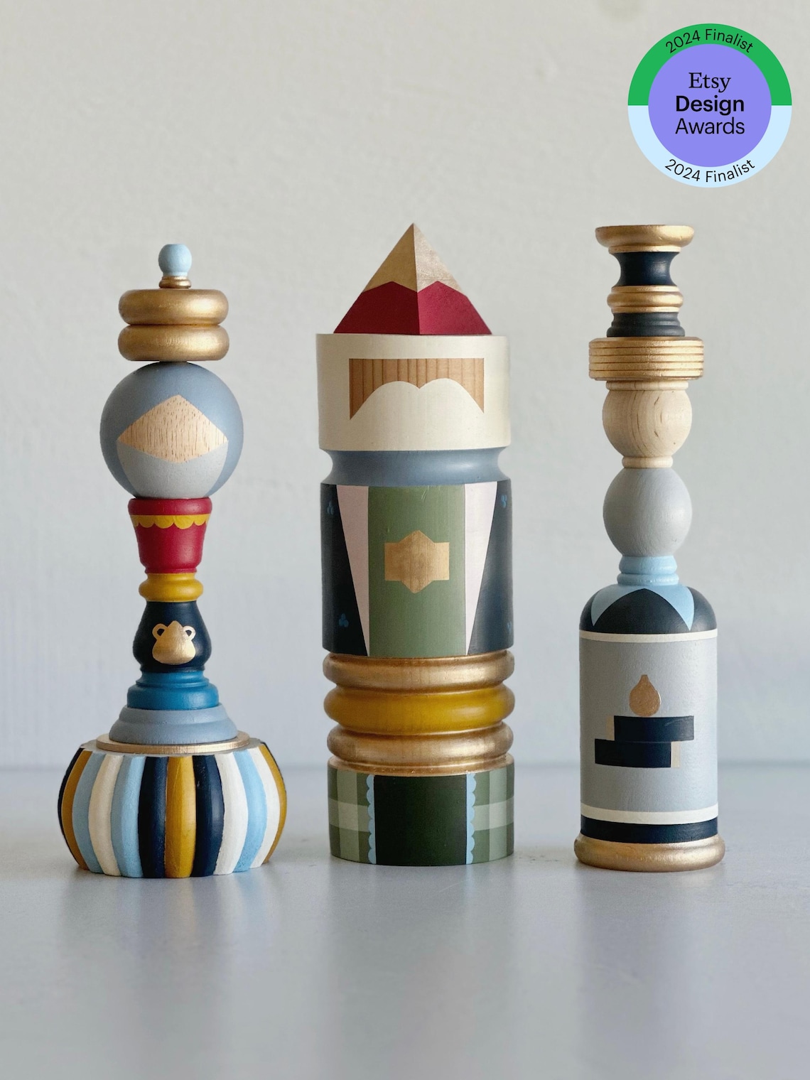 Modern Handpainted Nativity Set – Large 8 Piece Christmas Decor With ...