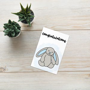 Carte « C'est un garçon ! » inspirée de Jellycat