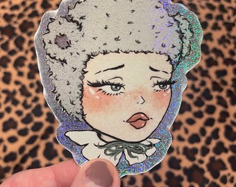 Glitter vinyl sticker ‘beary cute’