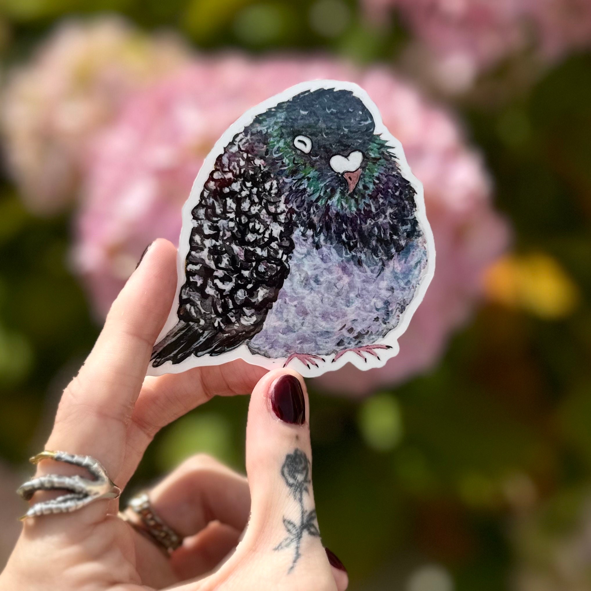 Vinyl sticker  ‘Cosy Pigeon’