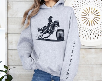 Barrel Racer Custom Personalized Pullover Hoodie Horse Hoodie Personalized Horse Hoodie Barrel Racer Gift Gift for Barrel Racer Custom Horse