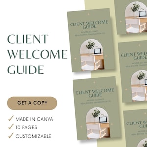 Transaction Coordinator Client Welcome Guide Template | Client Welcome Packet | Client Onboarding Welcome Guide | Welcome Guide Template |