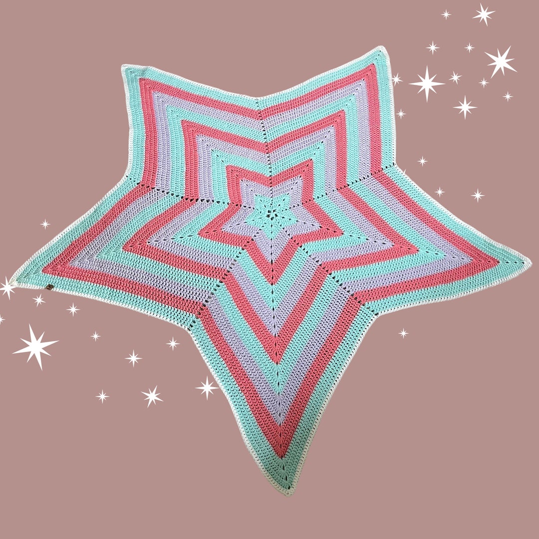 Sparkles Twinkle Twinkle Star Crochet Blanket Soft Baby Afghan or