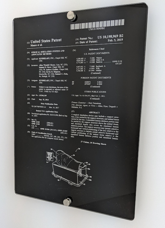 BLACK Custom Personalized Acrylic Patent Plaque