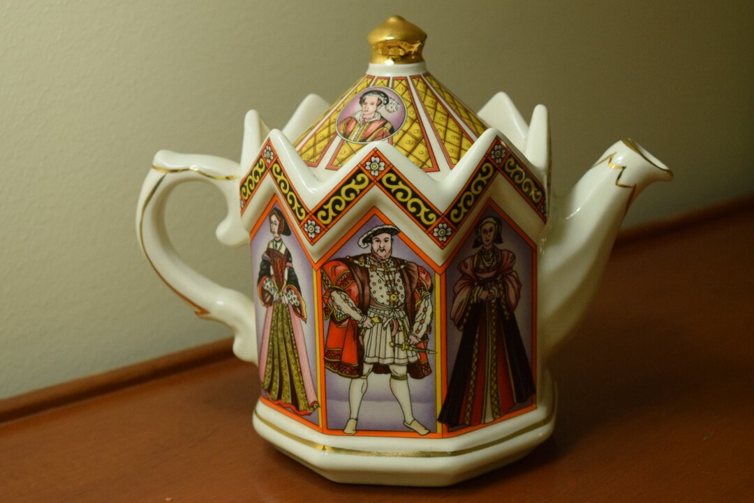 Vintage King Henry VIII Six Wives Sadler Teapot England Tudor Etsy