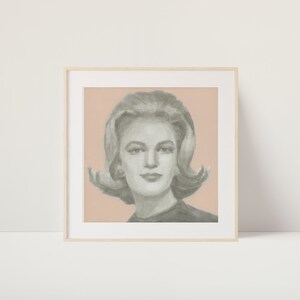 Fine Art Print | Vintage Fashion Portrait Oil Painting | Handmade | Minimalist Decor | Urban Décor | Retro Glamour | Vintage Fashion