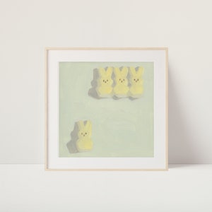 Download digital | Pintura a óleo de espreitadelas | Feito à mão | Decoração minimalista | Decoração Infantil | Silenciado | Cores Pastel | Nostalgia da infância