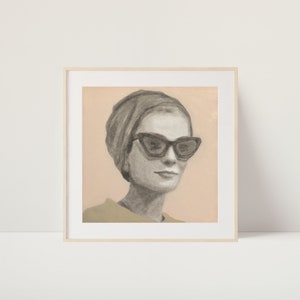 Digital Download | Vintage Fashion Portrait Oil Painting | Handmade | Minimalist Decor | Urban Décor | Retro Glamour | Vintage Fashion