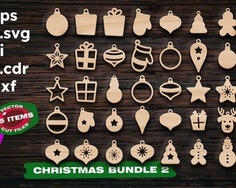 Christmas Toy Laser Cut Files: Woodworking CNC SVG Bundle (Digital Download)