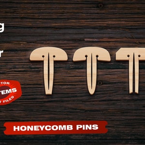 Honeycomb pin SVG Bed holdown pins Material Hold Down DXF Laser cut files CNC file Glowforge Laser cut template Cnc files for wood