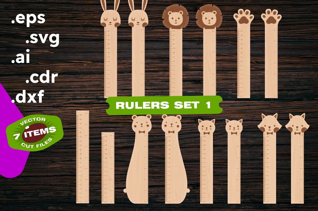 Ruler Toy Svg Bunny Ruler Svg Lion Ruler Svg Cat Ruler Svg Bear Ruler ...