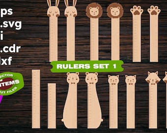 Ruler Color and Outline Cut File Svg Png Pdf Dxf Eps for - Etsy Canada