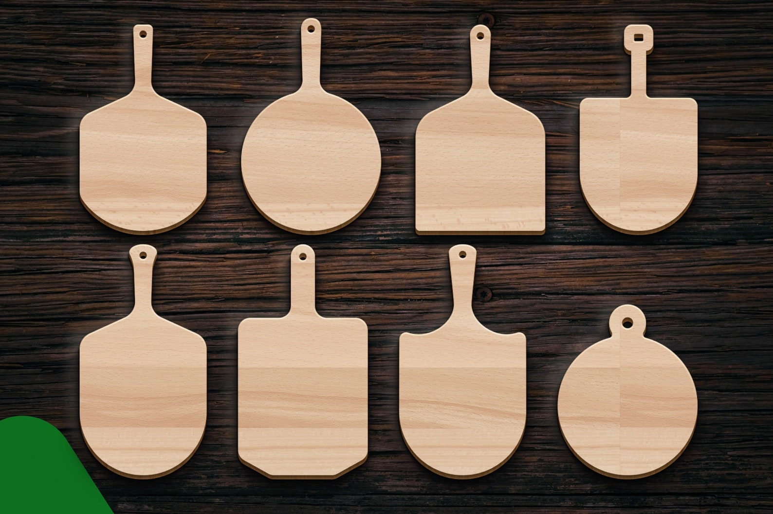 Pizza Peel Svg Cuting Board Set Svg 12 Dxf Laser Cut Files Dxf Etsy