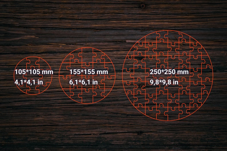 Round Jigsaw Puzzle Laser Cut Files, CNC Router, SVG DXF - Etsy