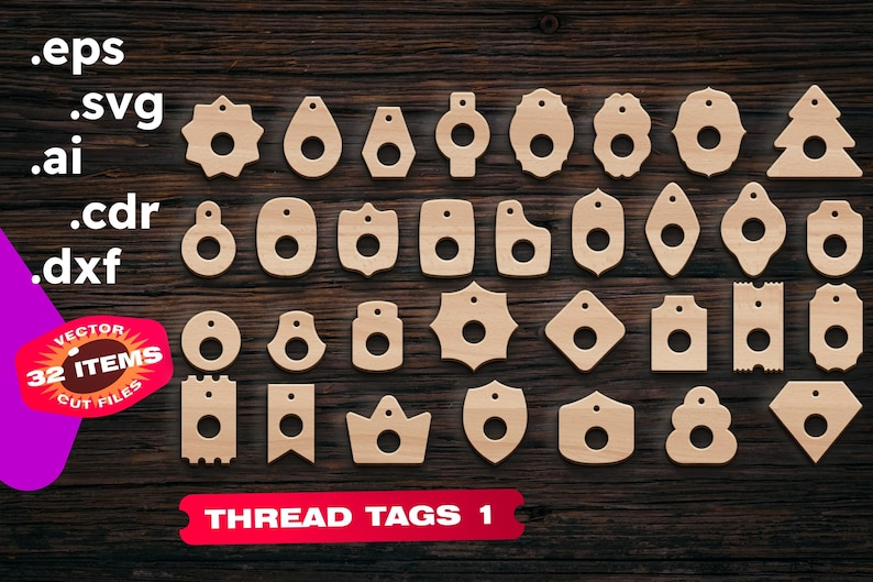 Thread Tag Svg Set 1 Embroidery Floss Sorter Floss Holder Etsy