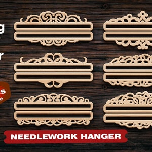 Needlework Hanger svg Bell pull hanger Embroidery hanger Macrame base Hanger set dxf Laser cut files Woodworking plans Cnc files for wood