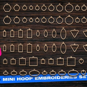Mini Wooden Embroidery Hoop Kit-mini Embroidery Frame cute Stitching  Jewelry Hoop-mini Oval Hoop-mini Wooden Round 