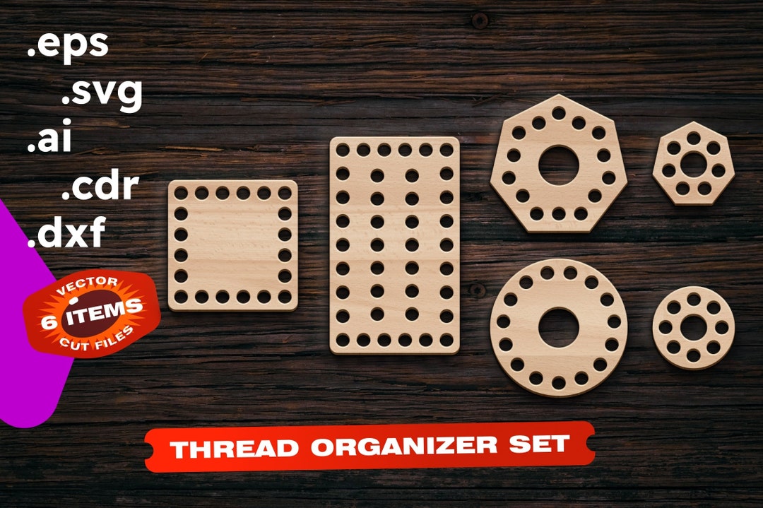 Thread Organizer Svg Embroidery Floss Sorter Floss Holder Etsy