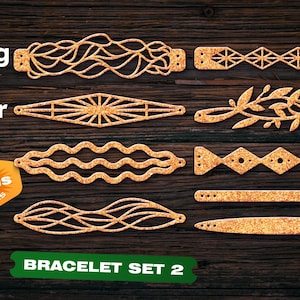 Bracelets leather SVG Cuff Bracelet template Blank bracelets Laser cut files Dxf files for Cnc files for wood Vector cut files Cricut svg