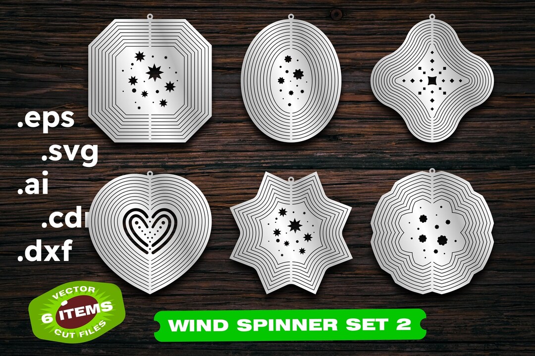 Wind Spinner SVG Dxf Laser Cut Spinner Metal Garden Decor Laser Cut