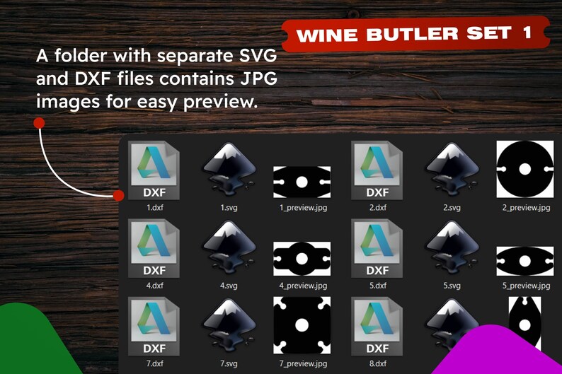 Wine Butler SVG Set, Laser Cut Files (digital Download) - Etsy