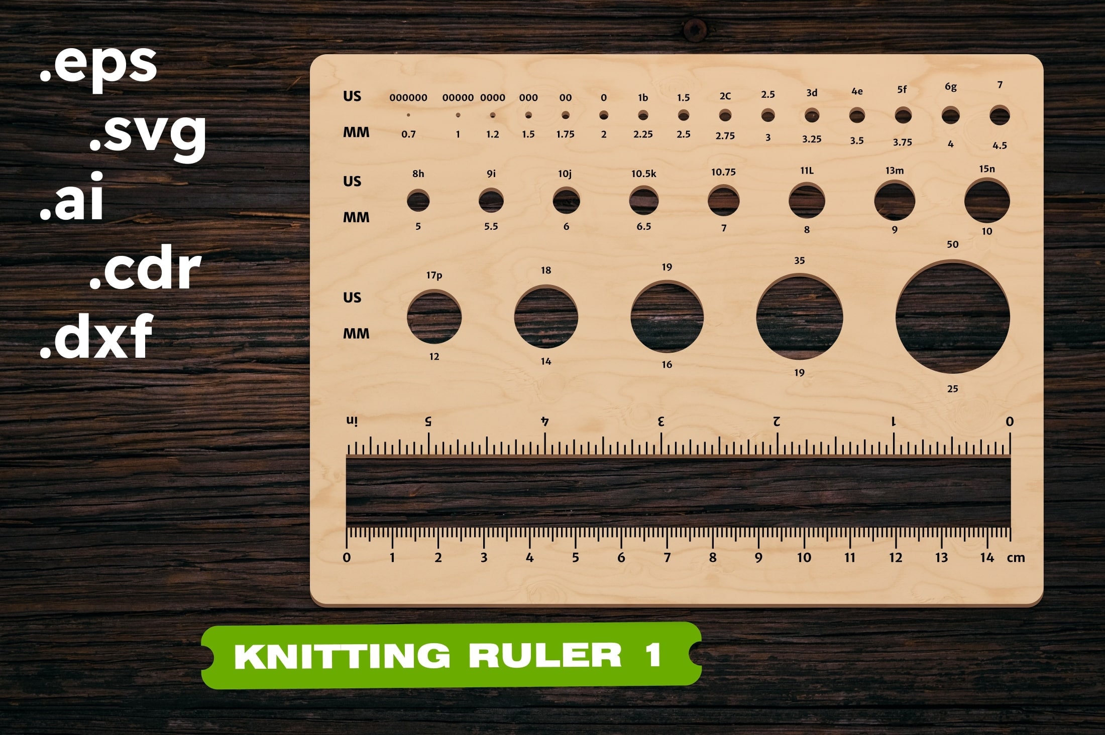 BeKnitting Knitting Needle Gauge | Knitting Needles & Crochet Hooks | Yarn  & Swatch Ruler | Sitch Saver