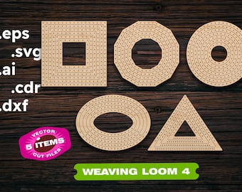 Weaving Loom Set SVG Bundle, Laser Cut Files (Digital Download)