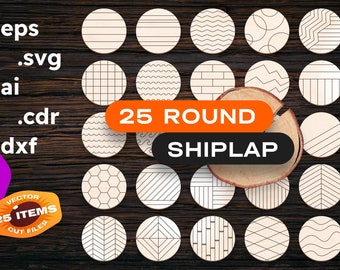Round Shiplap Sign SVG Files, Laser Cut CNC (Digital Download)