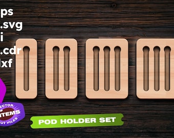 Coffee pod holder DXF Capsule holder Cnc router Vector cut files Wood project cnc wood working laser cut vector plan svg files for cricut