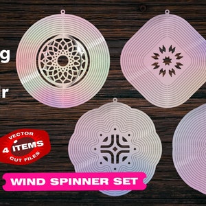 Wind Spinner SVG Dxf Laser geschnitten Spinner Metall Gartendekor Spinner Metall Gartendekor Laser geschnittene Dateien Dxf-Dateien
